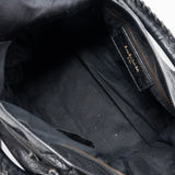 Side view of Balenciaga handbag Black premium designer bag