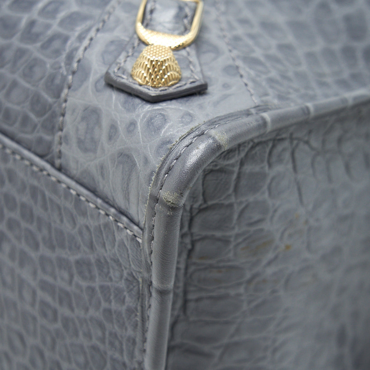 Authentic Balenciaga handbag Grey luxury fashion accessory