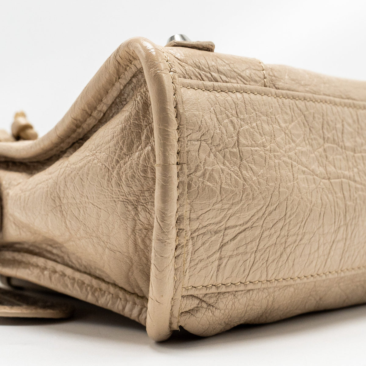 Balenciaga women's handbag Beige luxury designer calf