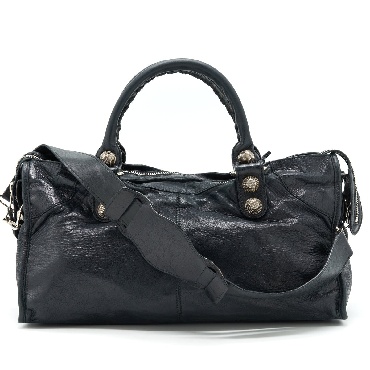 Balenciaga Giant City Bag Navy SHW — Designer Leather Handbag