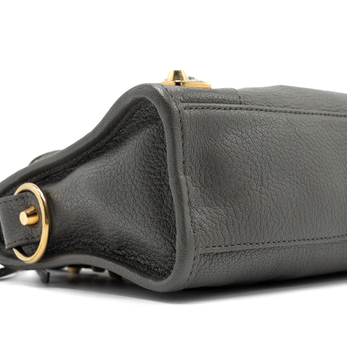 Balenciaga Mini City Bag Grey GHW — Designer Leather Handbag