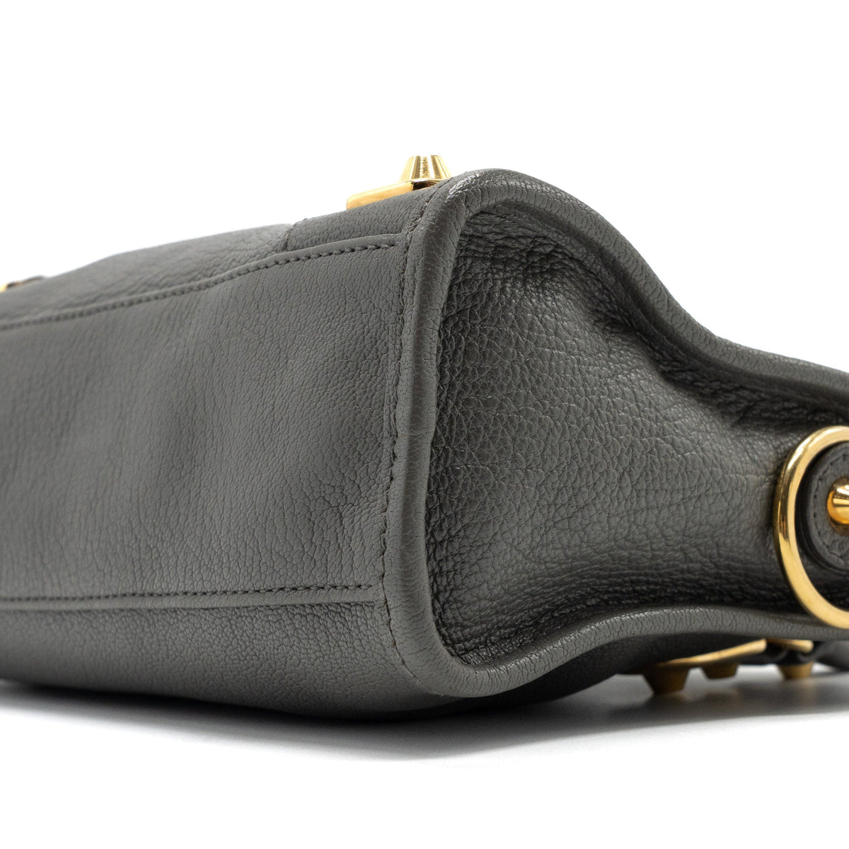 Balenciaga Mini City Bag Grey GHW — Designer Leather Handbag