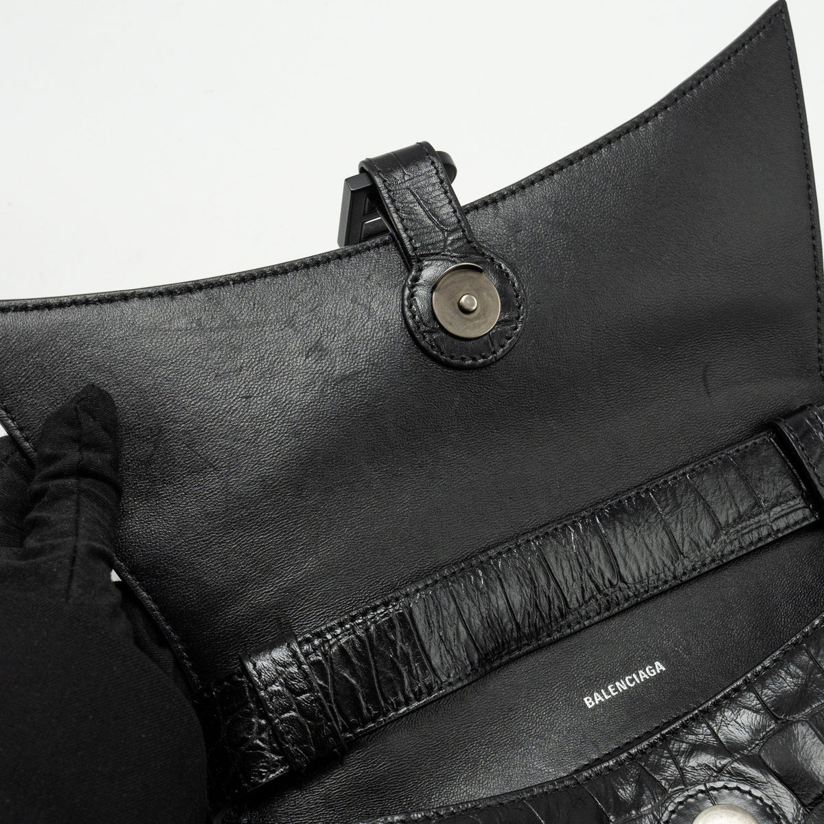 Balenciaga women's handbag Black luxury designer calf