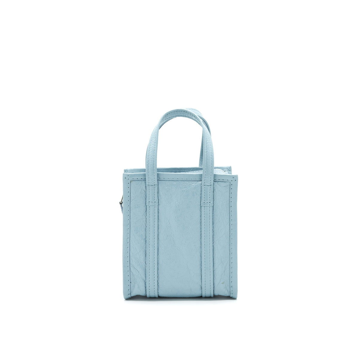 Side view of Balenciaga handbag Blue premium designer bag