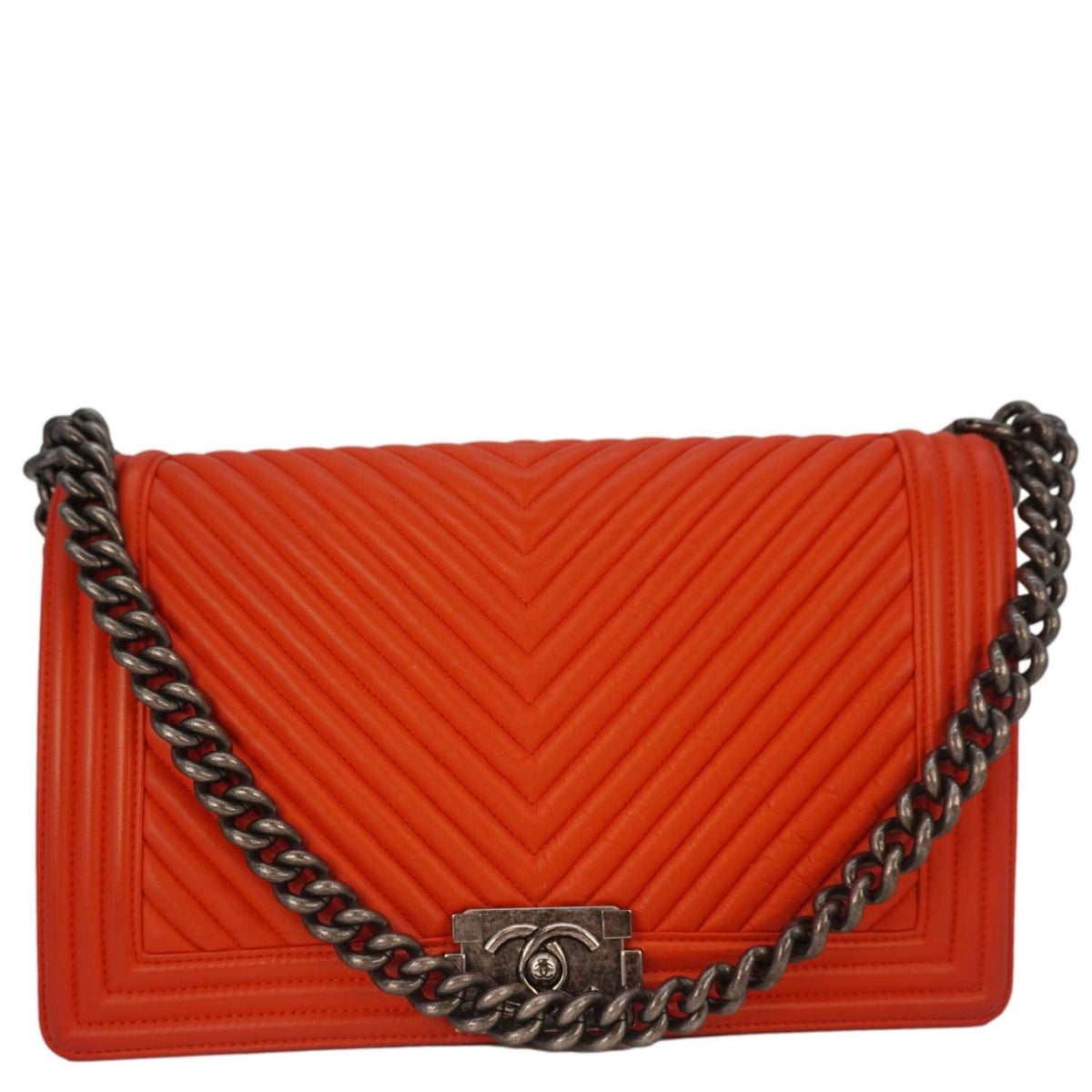Chanel Bags Chanel Boy Flap Chevron Quilted Shoulder Bag Red Luxury Designer Leather Handbag