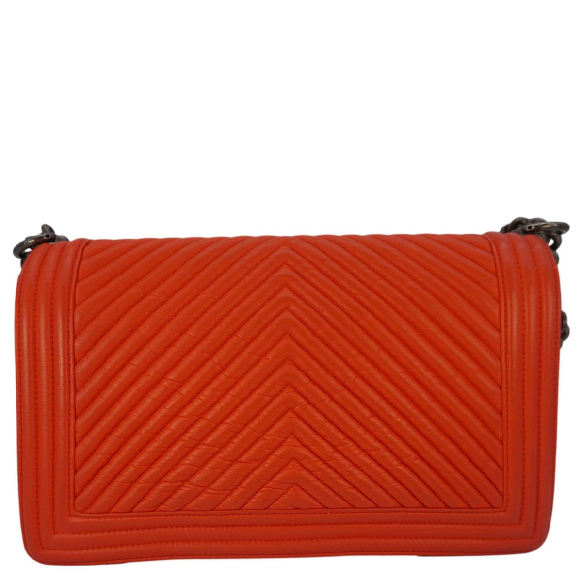 Chanel Bags Chanel Boy Flap Chevron Quilted Shoulder Bag Red Luxury Designer Leather Handbag