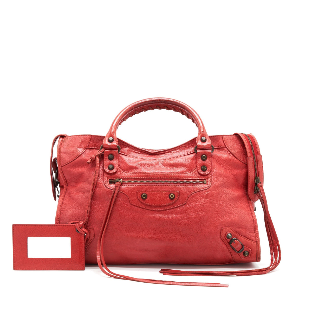 Balenciaga women's handbag Red luxury designer leather