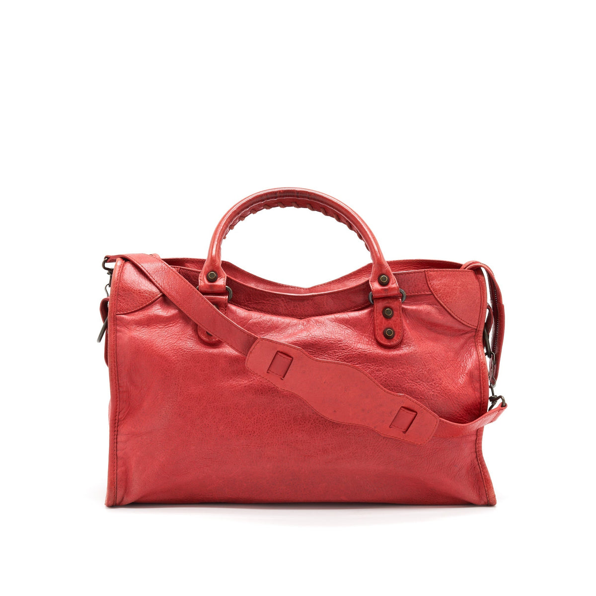 Balenciaga women's handbag Red luxury designer leather