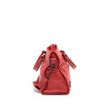 Side view of Balenciaga handbag Red premium designer bag