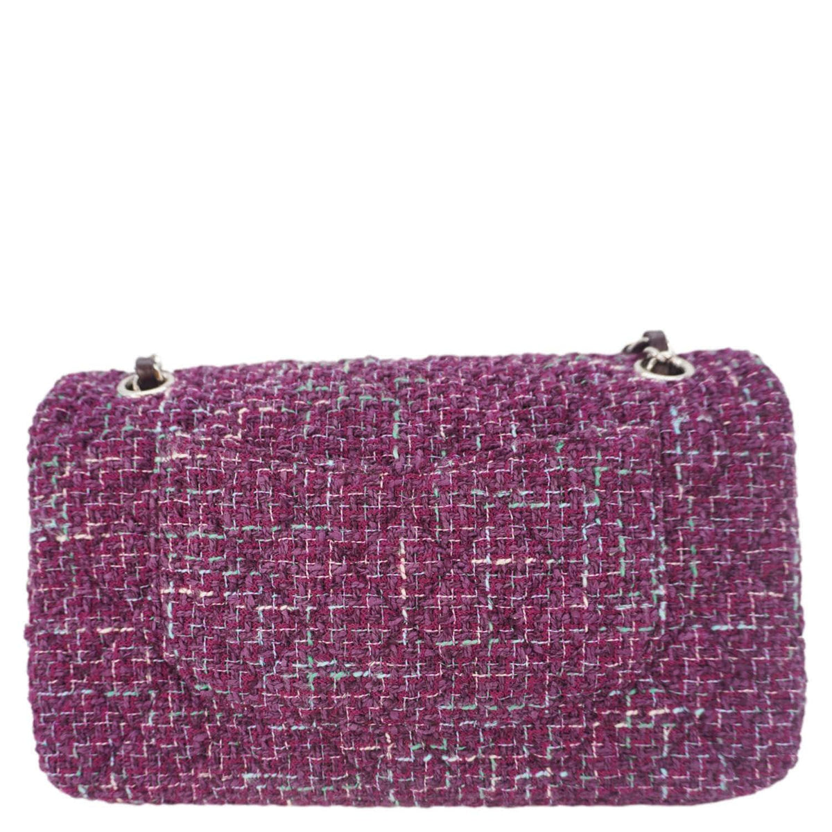 Chanel Bags Chanel Classic Double Flap Tweed Medium Shoulder Bag Purple Elegant Everyday Designer Handbag