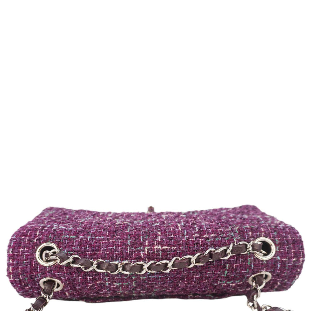 Chanel Bags Chanel Classic Double Flap Tweed Medium Shoulder Bag Purple Elegant Everyday Designer Handbag