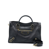 Balenciaga women's handbag Black luxury designer leather