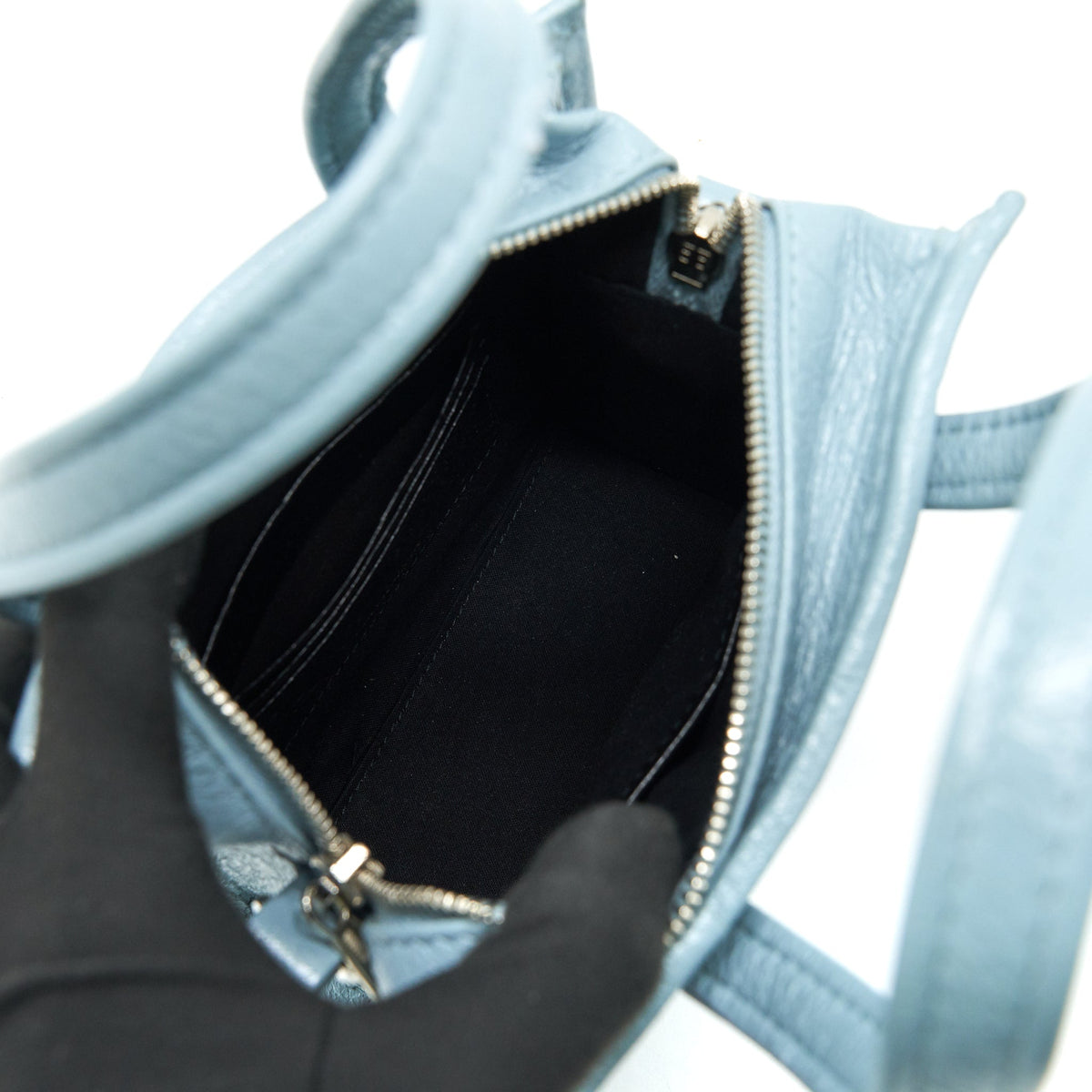 Authentic Balenciaga handbag Blue luxury fashion accessory