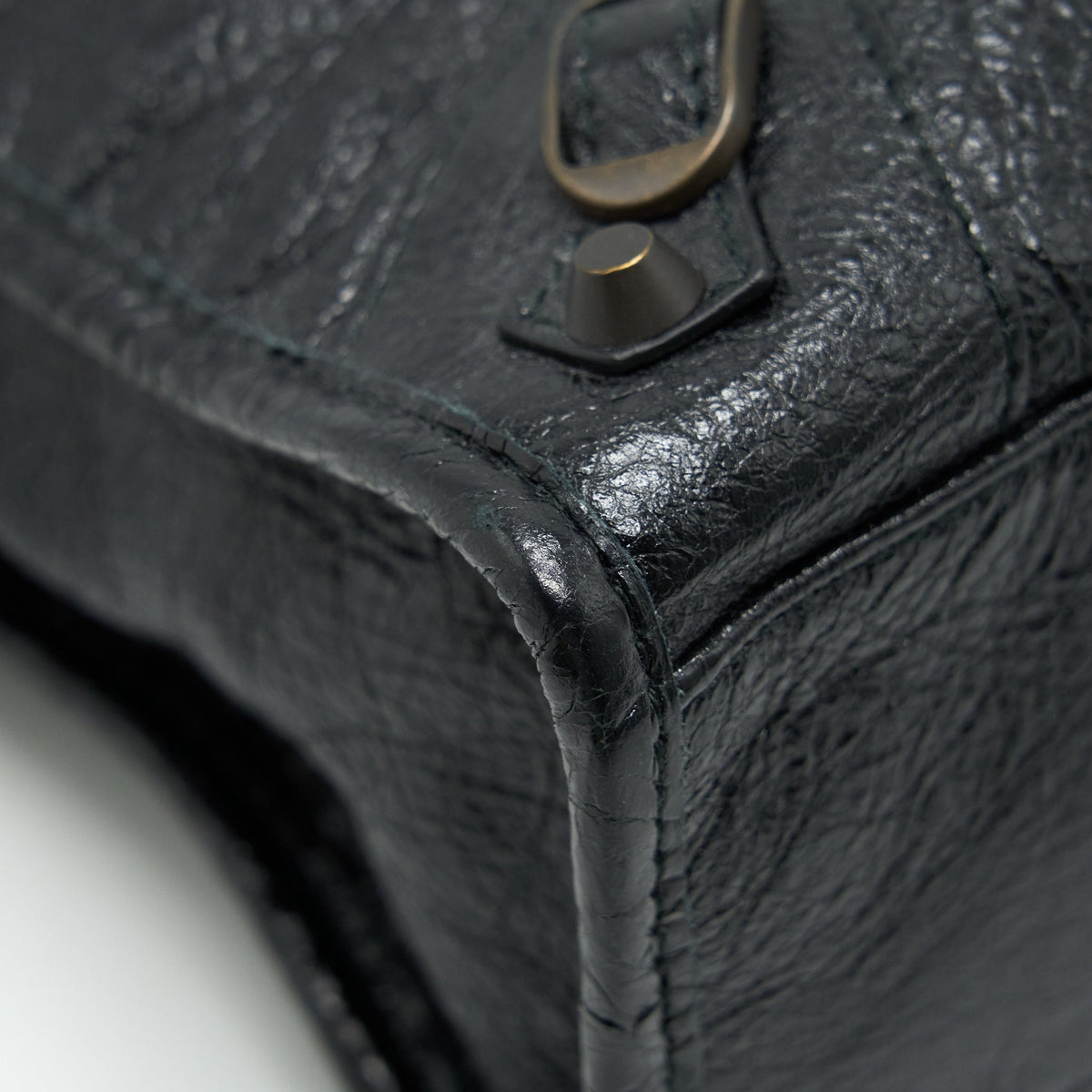 Balenciaga designer handbag leather closeup detail