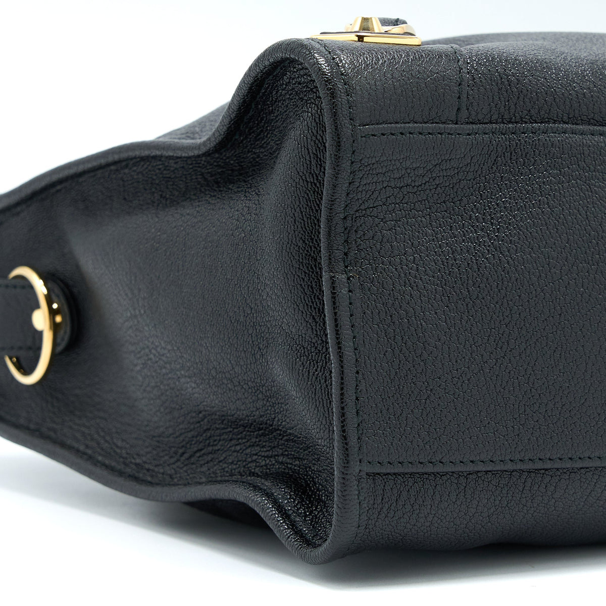 Balenciaga authentic luxury handbag Black leather craftsmanship