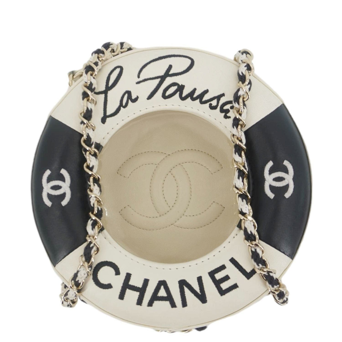 Chanel Bags Chanel Coco Lifesaver Leather Round Crossbody Bag White Luxury Designer Leather Handbag