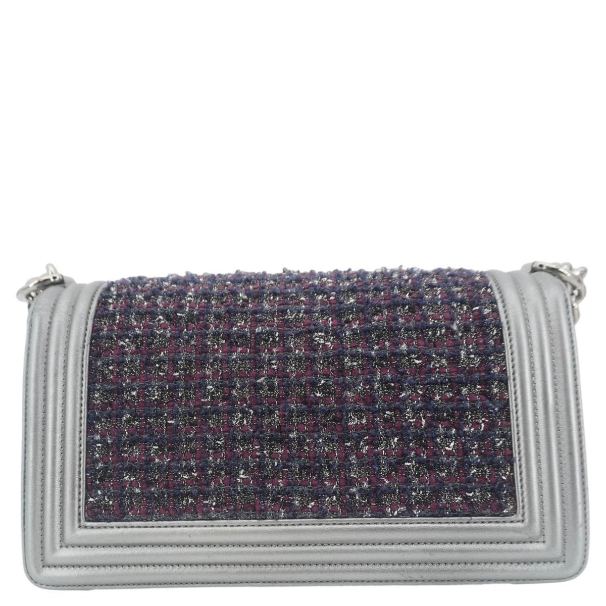 Chanel Bags Chanel Boy Flap Tweed Bag Shoulder Bag Silver Elegant Everyday Designer Handbag