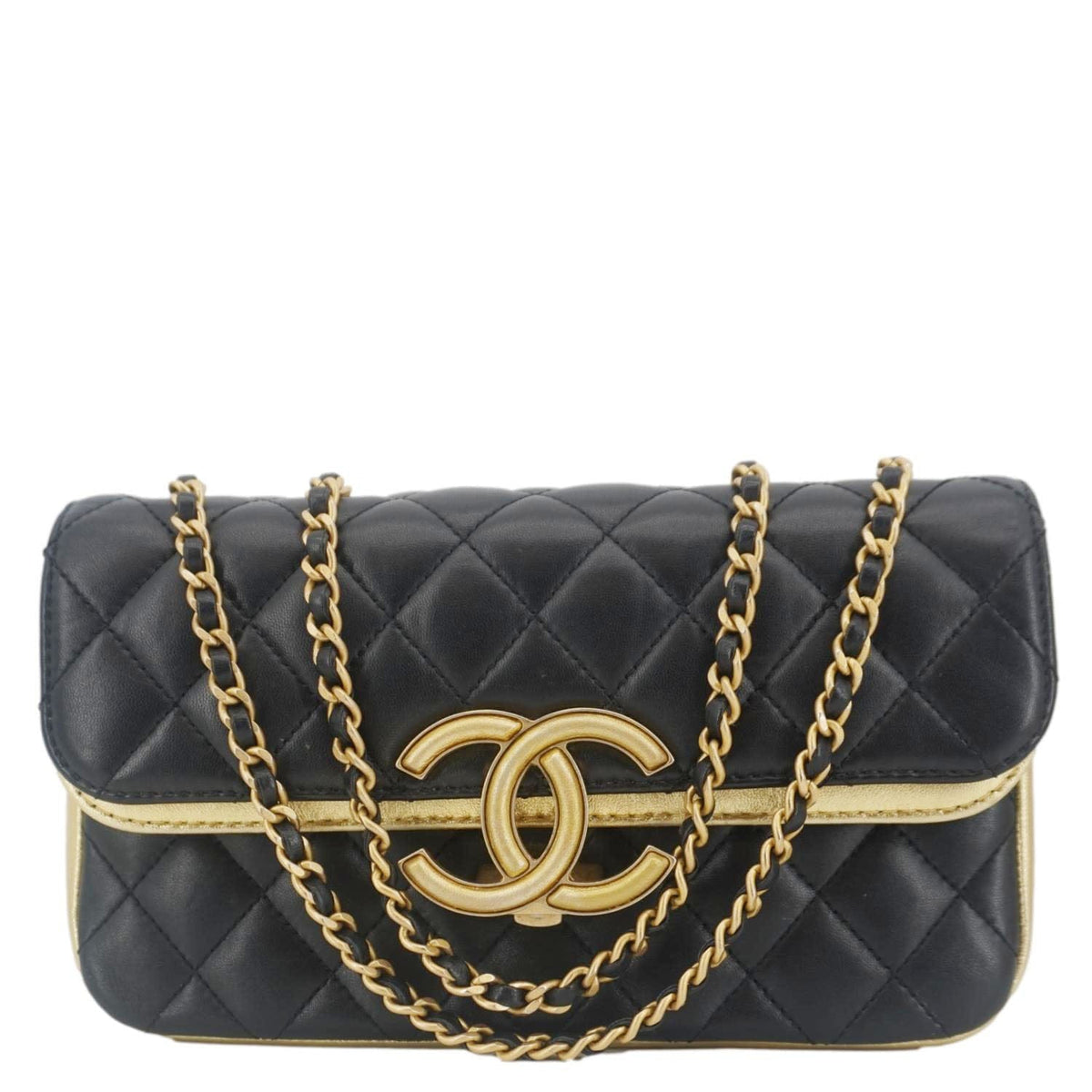 Chanel Bags Chanel Double Flap Quilted Leather Shoulder Bag Black Luxury Designer Leather Handbag