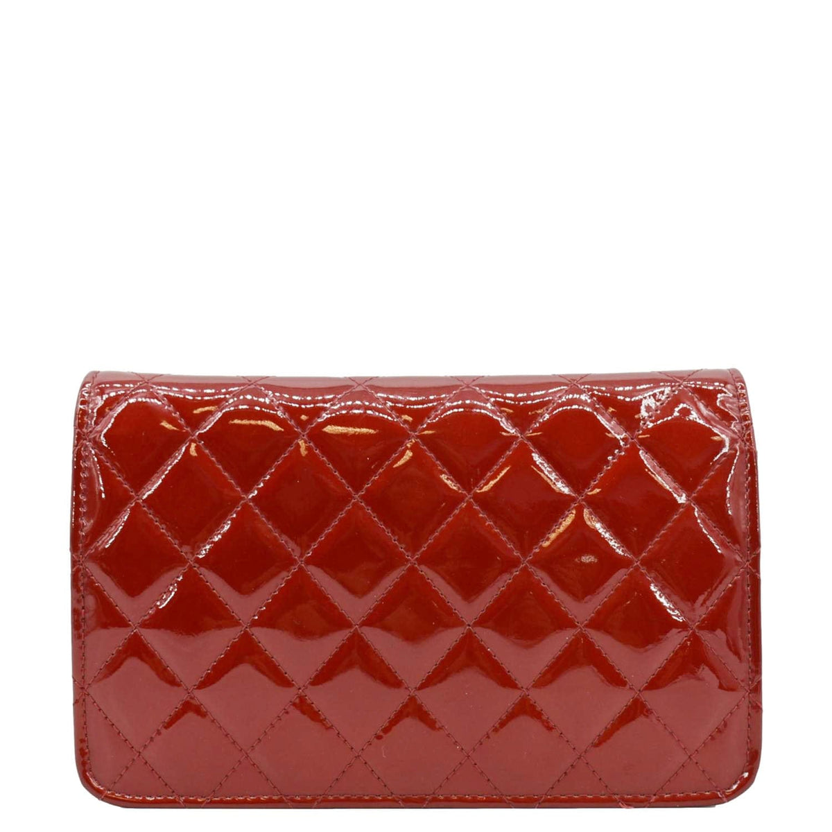 Chanel Wallets? Chanel Brilliant WOC Quilted Patent Leather Crossbody Wallet Red Elegant Everyday Leather Wallet