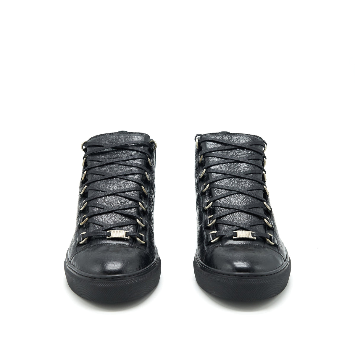 Side view of Balenciaga shoe Black premium designer bag
