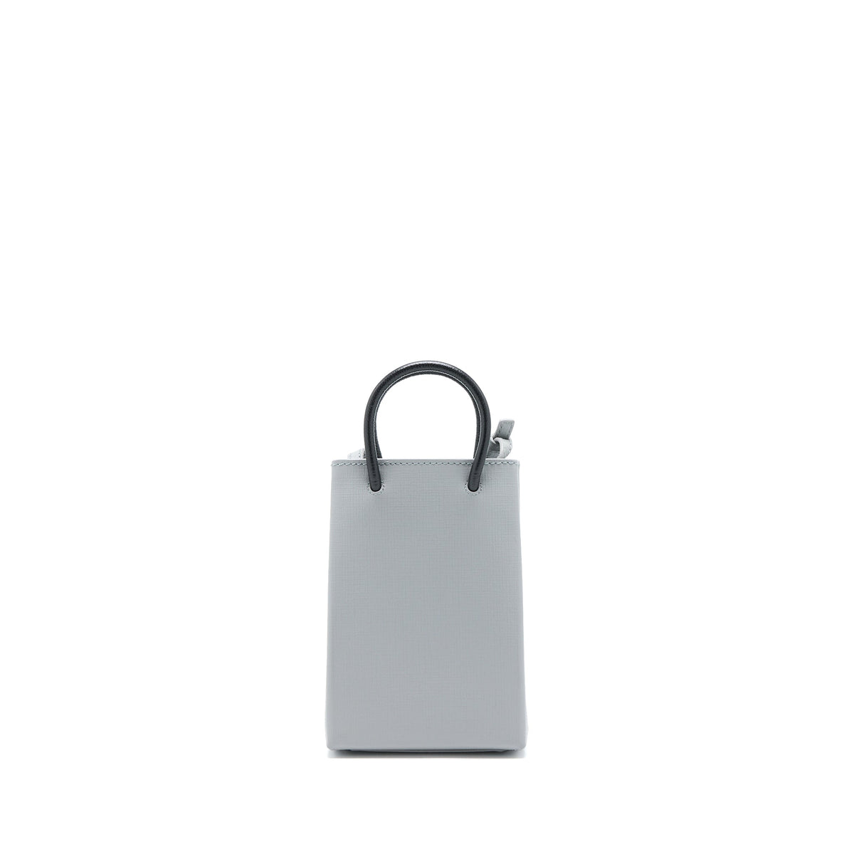 Balenciaga Mini Shopping Phone Pouch Grey SHW — Designer Phone Pouch