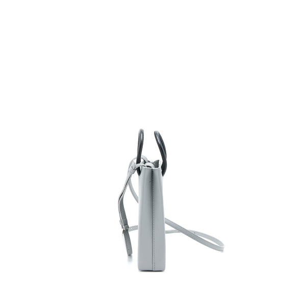 Balenciaga Mini Shopping Phone Pouch Grey SHW — Designer Phone Pouch