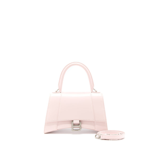 Balenciaga Hourglass S Calfskin Pink SHW | Designer Top Handle Bag