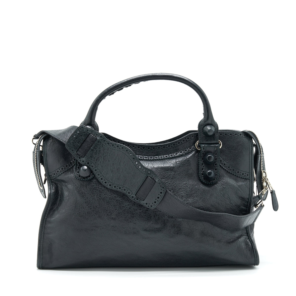 Balenciaga Giant City Bag Black SHW — Designer Leather Handbag