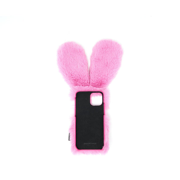 Balenciaga Iphone12 /12 pro Fluffy Bunny Phone Case Pink | Designer Luxury Handbag
