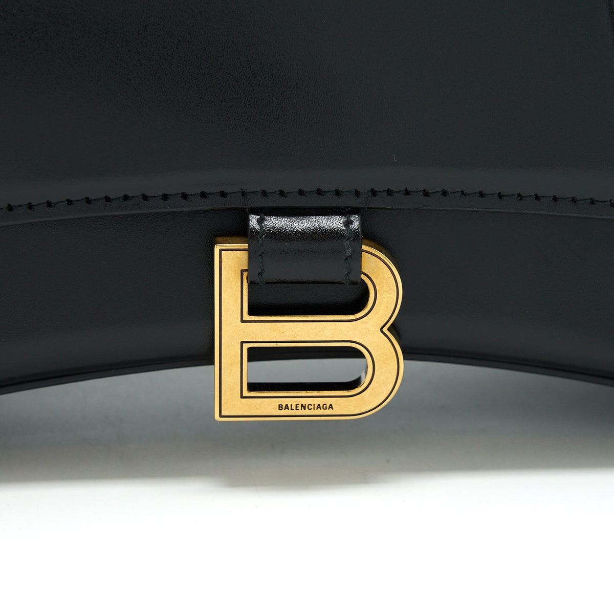 Side view of Balenciaga handbag Black premium designer bag