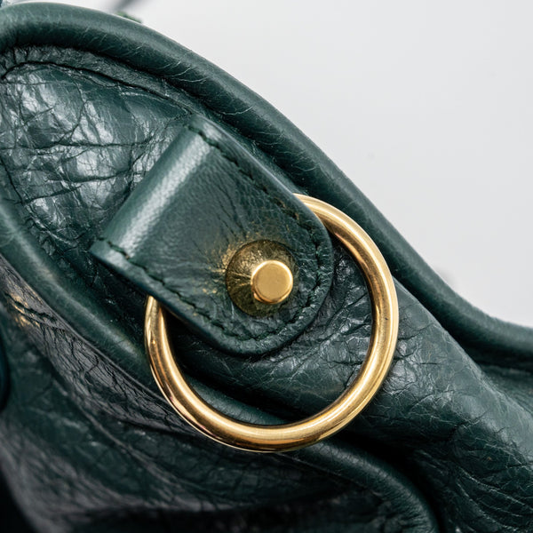 Balenciaga Mini City Bag Dark Green GHW — Designer Leather Handbag