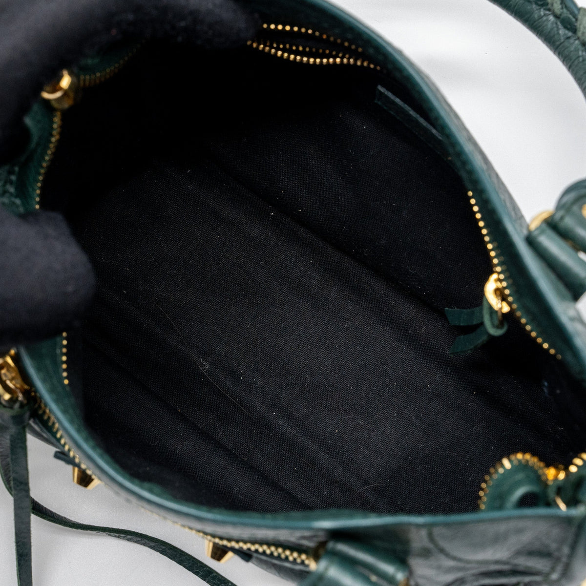 Balenciaga Mini City Bag Dark Green GHW — Designer Leather Handbag