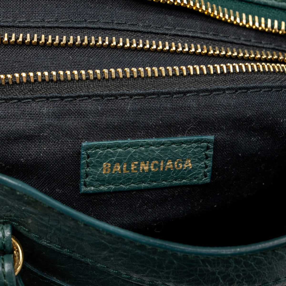 Balenciaga Mini City Bag Dark Green GHW — Designer Leather Handbag
