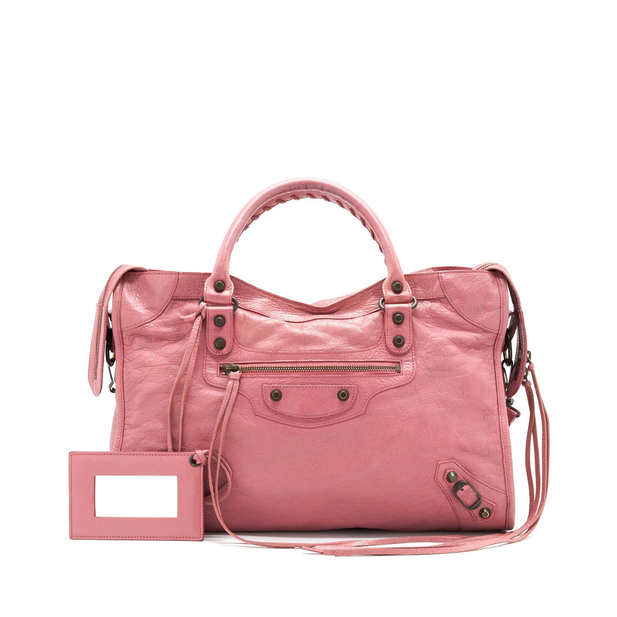 Balenciaga Classic City Bag in Pink — Designer Leather Handbag