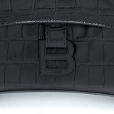 Side view of Balenciaga handbag Black premium designer bag