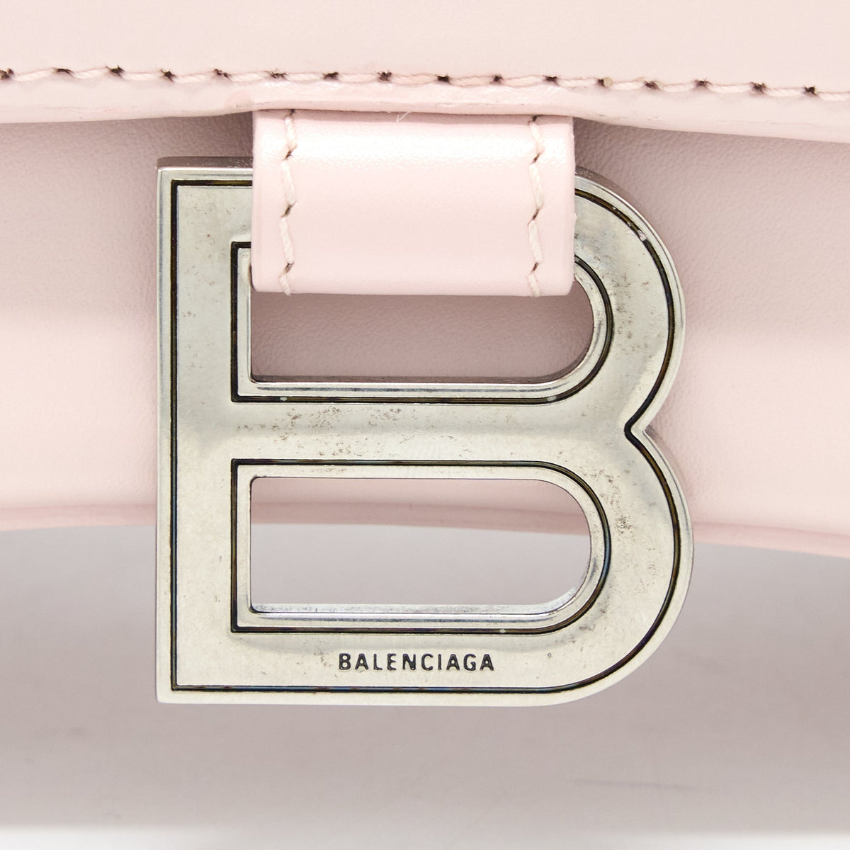 Balenciaga Hourglass S Calfskin Pink SHW | Designer Top Handle Bag
