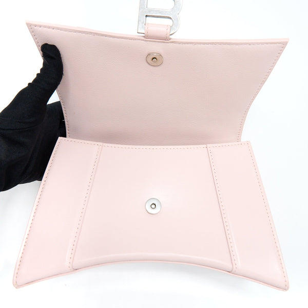 Balenciaga Hourglass S Calfskin Pink SHW | Designer Top Handle Bag