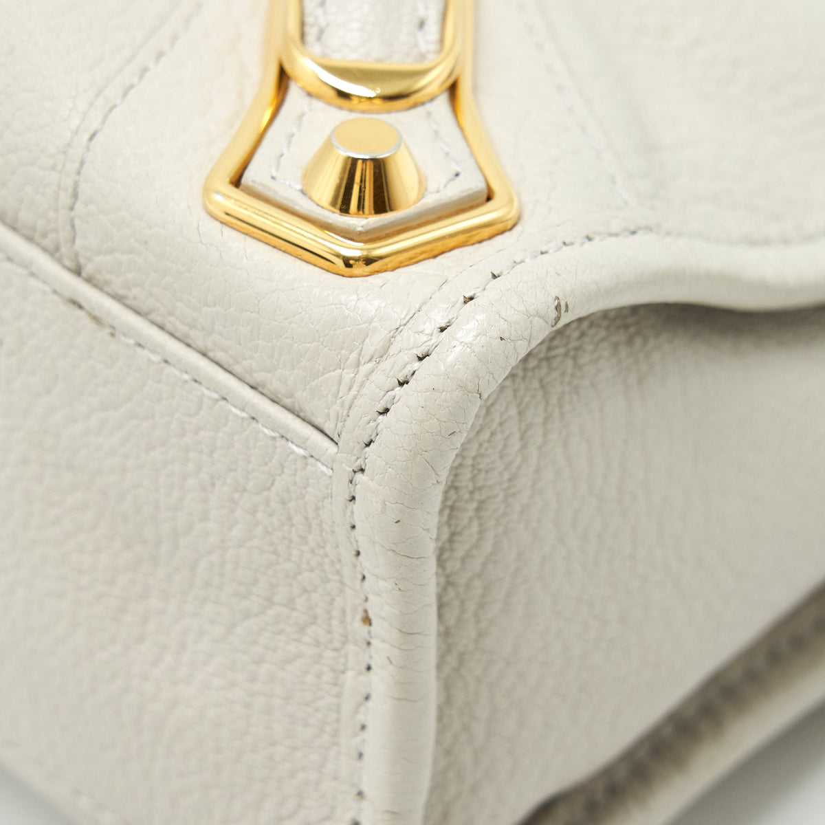Balenciaga edged mini City bag light Grey GHW — Designer Leather Handbag