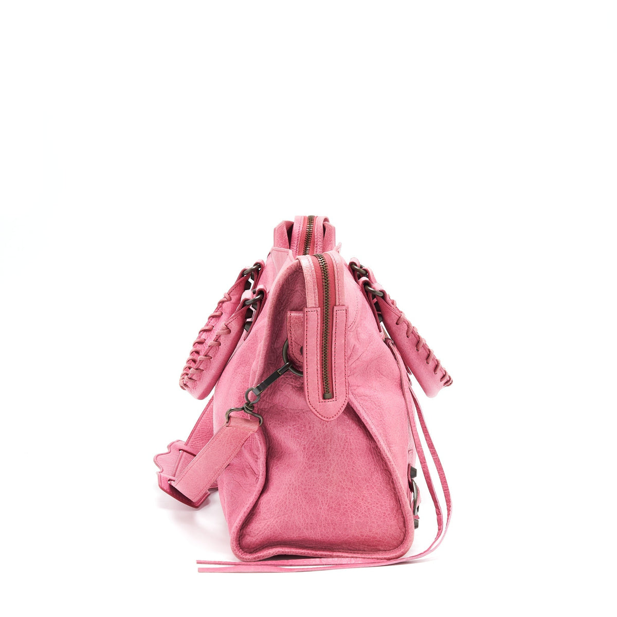 Balenciaga Classic City Bag Pink Ruthenium Hardware — Designer Leather Handbag