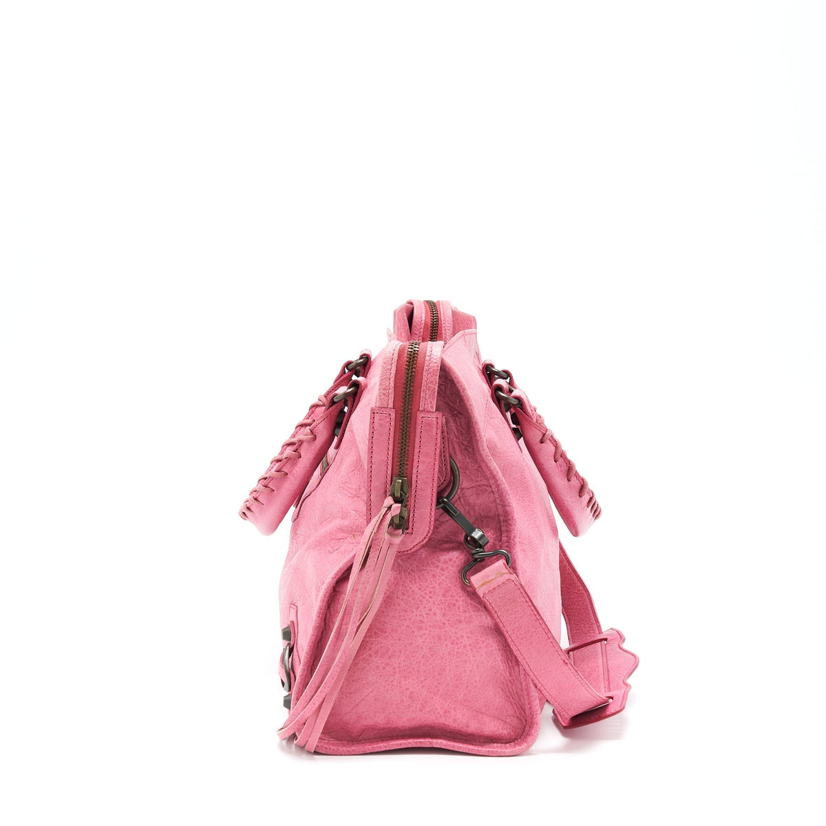 Balenciaga Classic City Bag Pink Ruthenium Hardware — Designer Leather Handbag