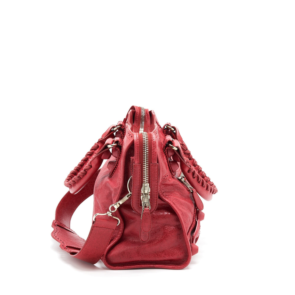 Balenciaga Giant City Bag Red SHW — Designer Leather Handbag