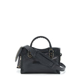 Balenciaga authentic luxury handbag Black leather craftsmanship