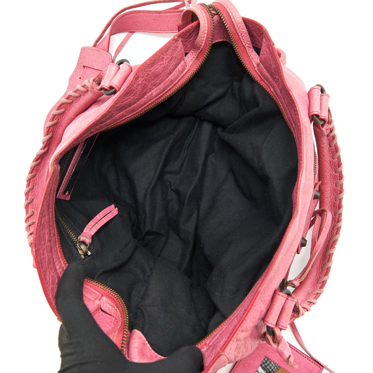 Balenciaga Classic city Pink bag black hardware | Designer Leather Handbag