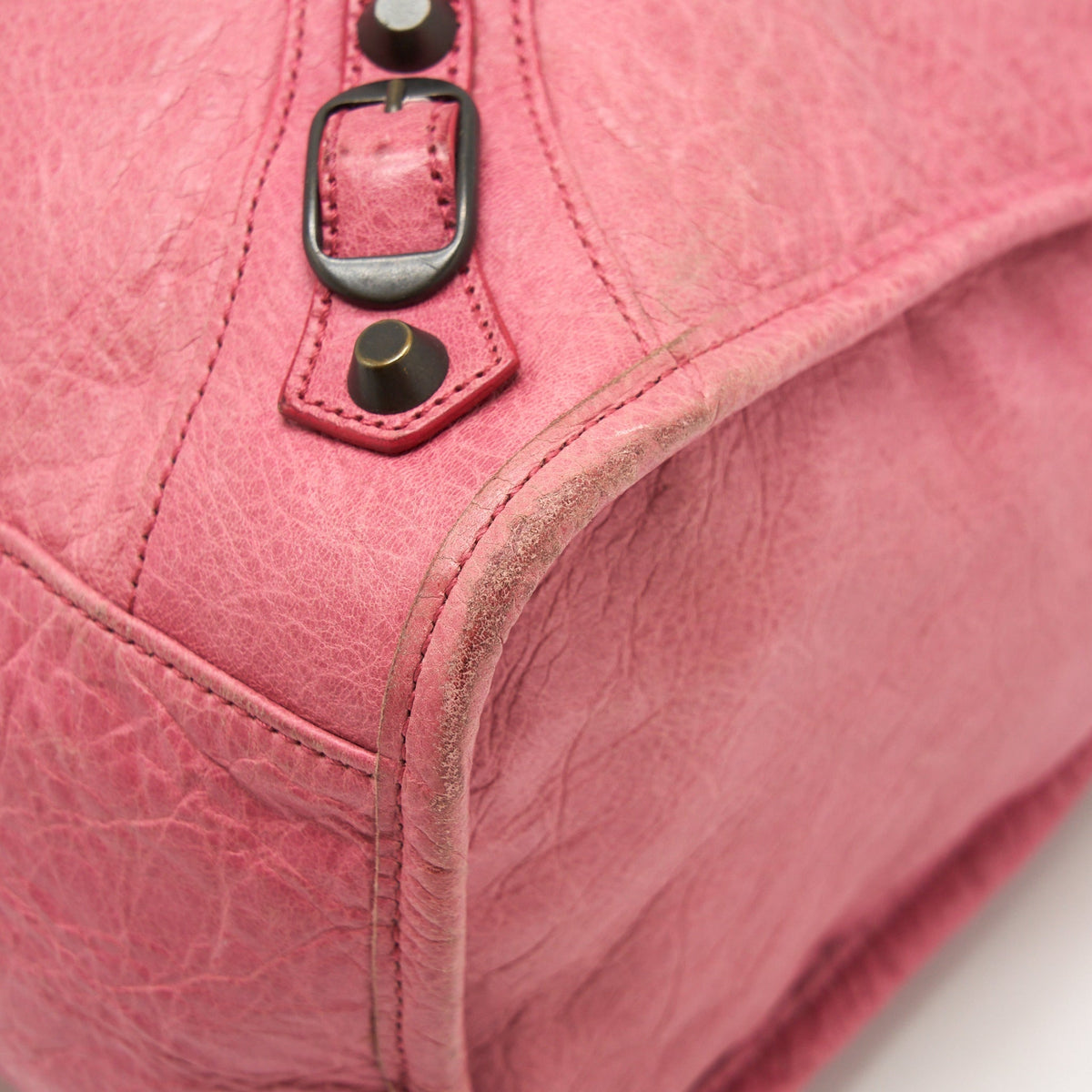Balenciaga Classic city Pink bag black hardware | Designer Leather Handbag
