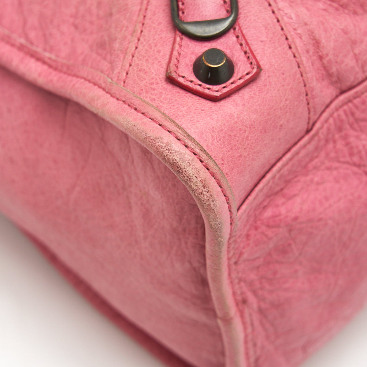 Balenciaga Classic city Pink bag black hardware | Designer Leather Handbag