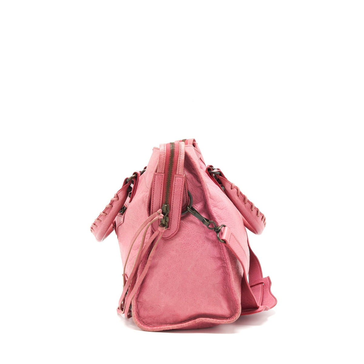 Balenciaga Classic city Pink bag black hardware | Designer Leather Handbag