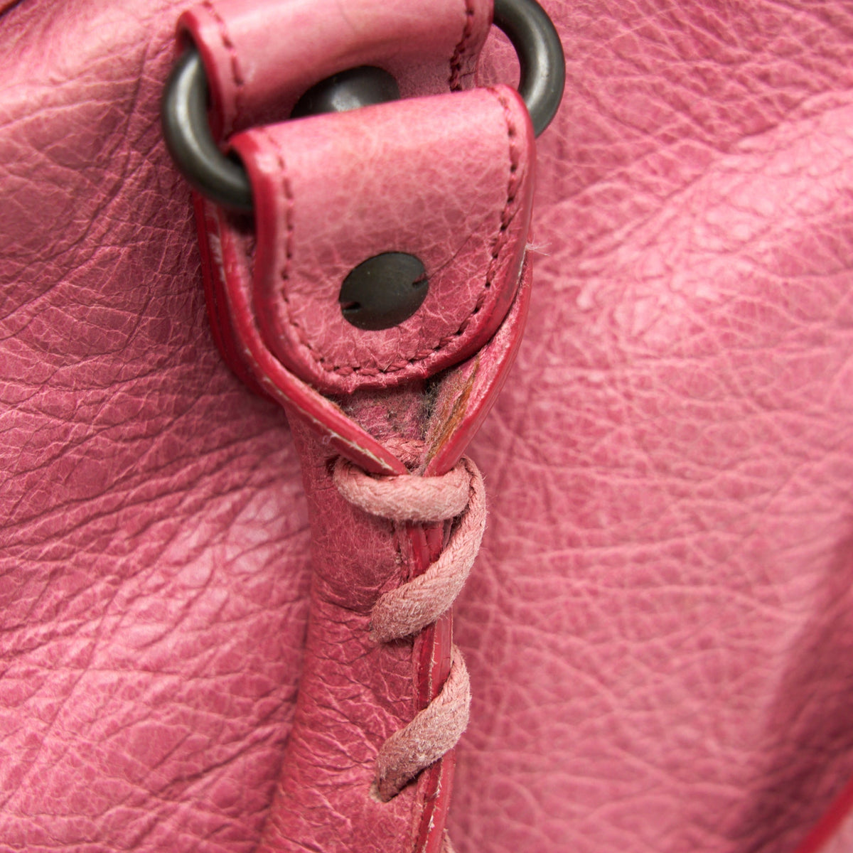Balenciaga Classic city Pink bag black hardware | Designer Leather Handbag