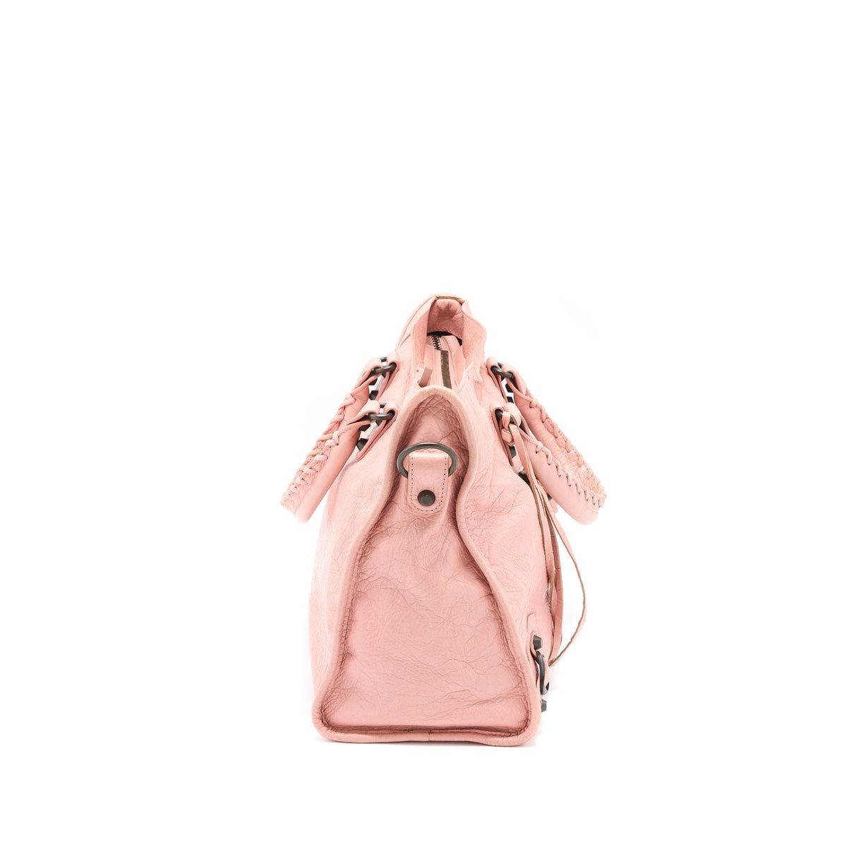 Balenciaga Classic City Bag Leather Pink Black Hardware — Designer Leather Handbag