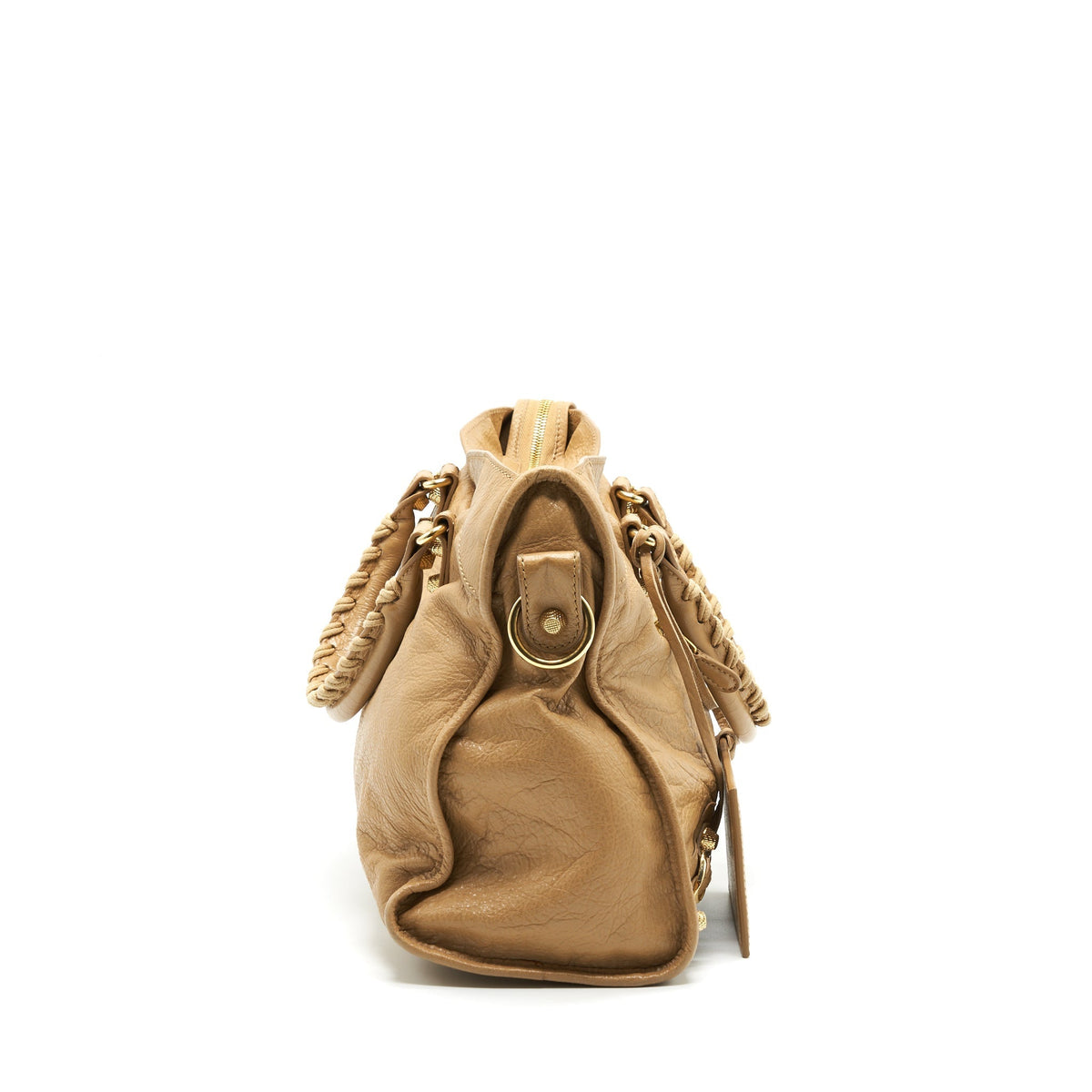 Balenciaga authentic luxury handbag Beige leather craftsmanship