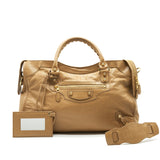 Balenciaga women's handbag Beige luxury designer leather